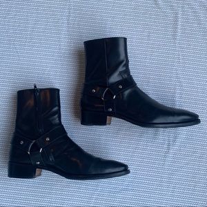 Story et Fall Black Calf Skin Mens Chelsea Boot